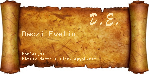Daczi Evelin névjegykártya
